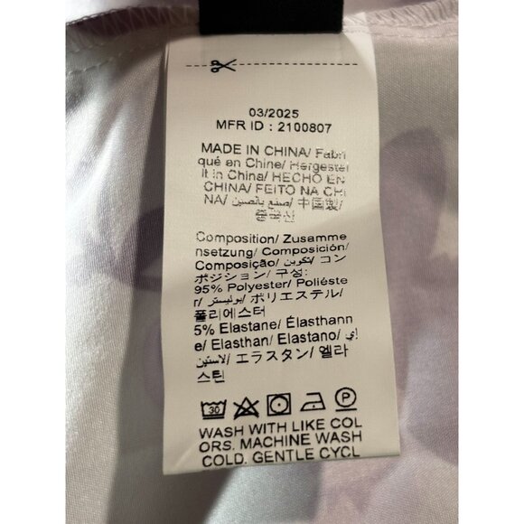 Shein Womens White & Purple Floral Print Mini Dress & Open Back Size S - Picture 5 of 8